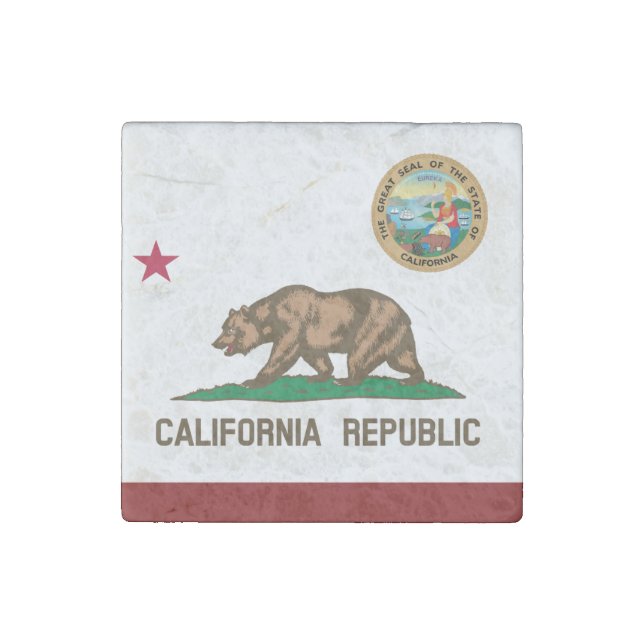 California flag stone magnet (Front)