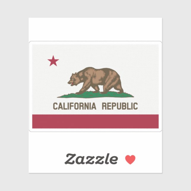California Flag Template Sticker (Sheet)
