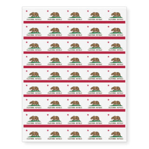 CALIFORNIA FLAG TEMPORARY TATTOOS
