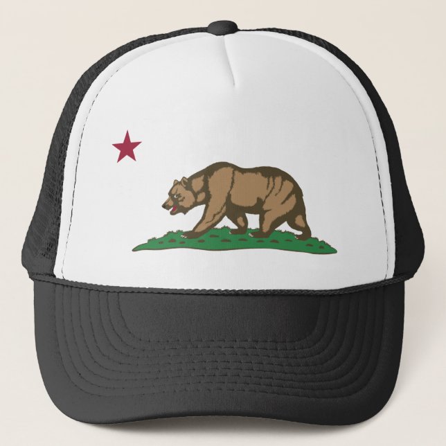 California Flag Theme 01 Trucker Hat (Front)