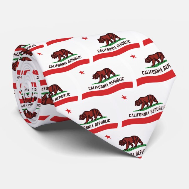 California Flag Tie (Rolled)