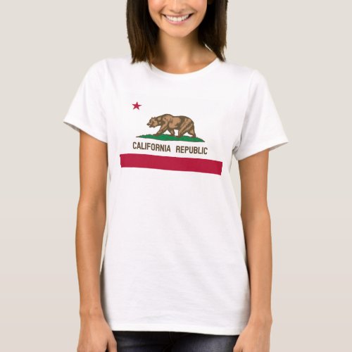 California Flag Womens Hanes ComfortSoft T_Shirt