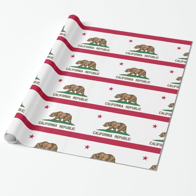 California flag wrapping paper (Unrolled)