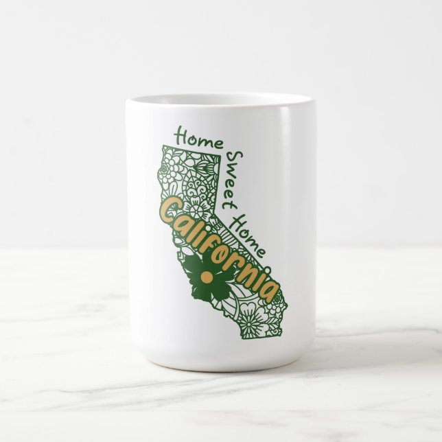 California Floral Doodles Coffee Mug (Center)
