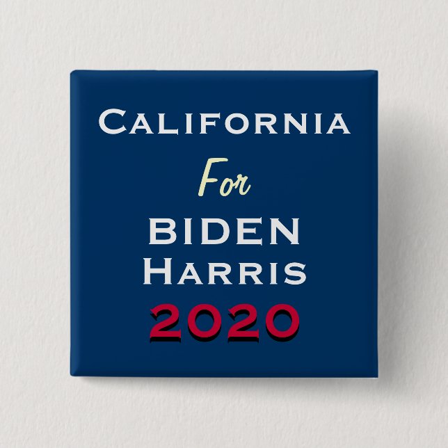CALIFORNIA For BIDEN HARRIS 2020 Campaign Button (Front)