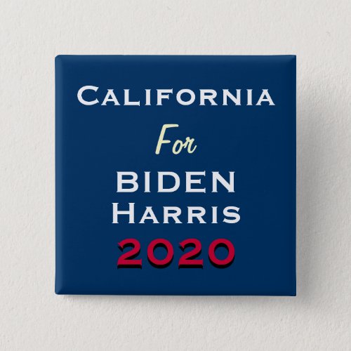 CALIFORNIA For BIDEN HARRIS 2020 Campaign Button