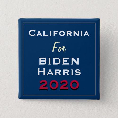 CALIFORNIA For BIDEN HARRIS 2020 Square Button
