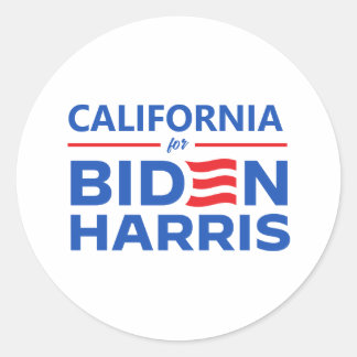California for Biden Harris Classic Round Sticker