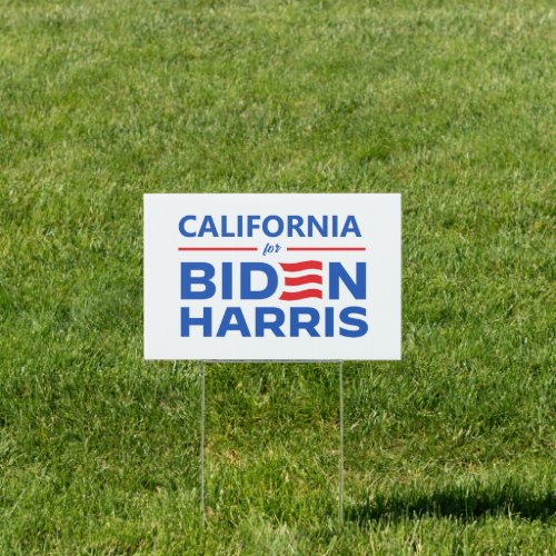 California for Biden Harris Sign