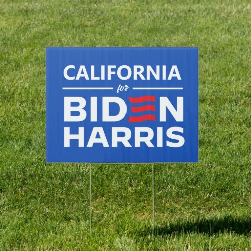 California for Biden Harris Sign