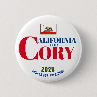 California for Cory Booker for President 2020 Button