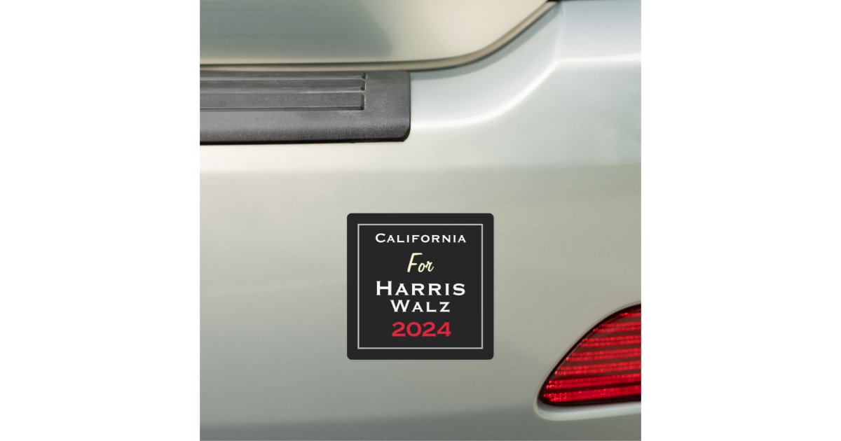 California for HARRIS WALZ 2024 Square Car Zazzle