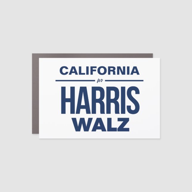 California for Harris Walz Car Magnet (Front)
