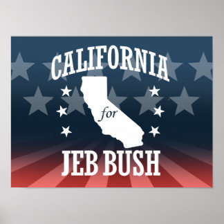 CALIFORNIA FOR JEB BUSH POSTER