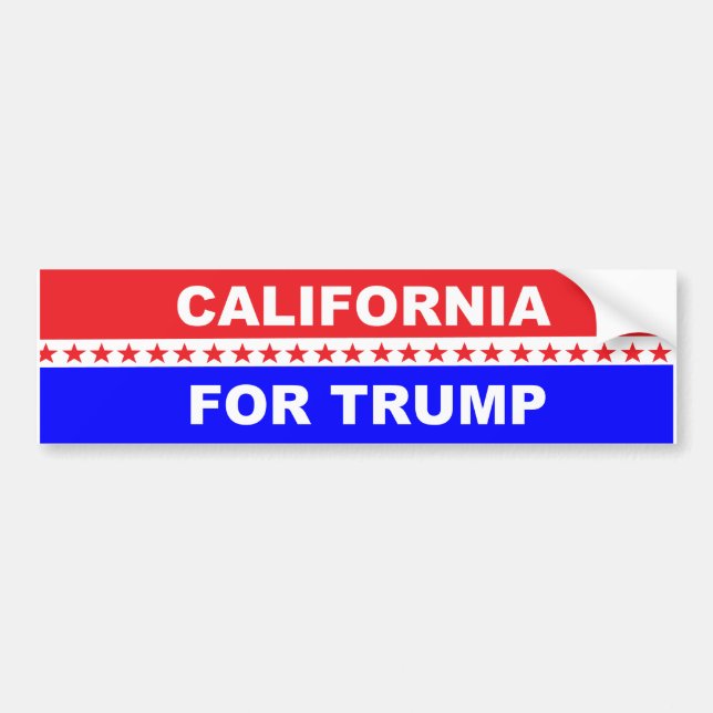 California For Trump Bumper Sticker (Front)