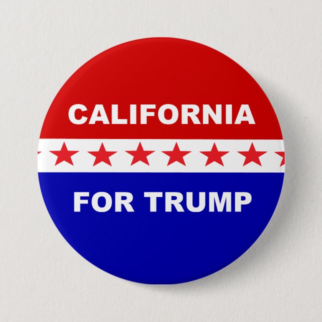 California For Trump Button (Front)