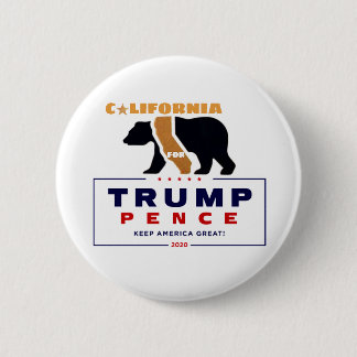 California for Trump Pence 2020 Button
