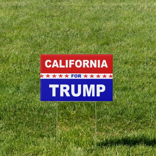 California For Trump Sign (Insitu)