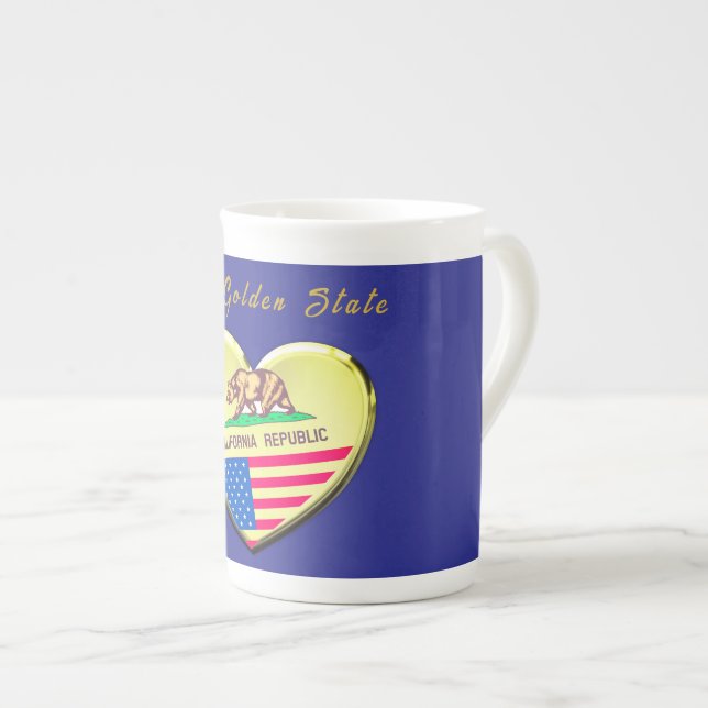 California Fun Bone China Mug (Front Right)