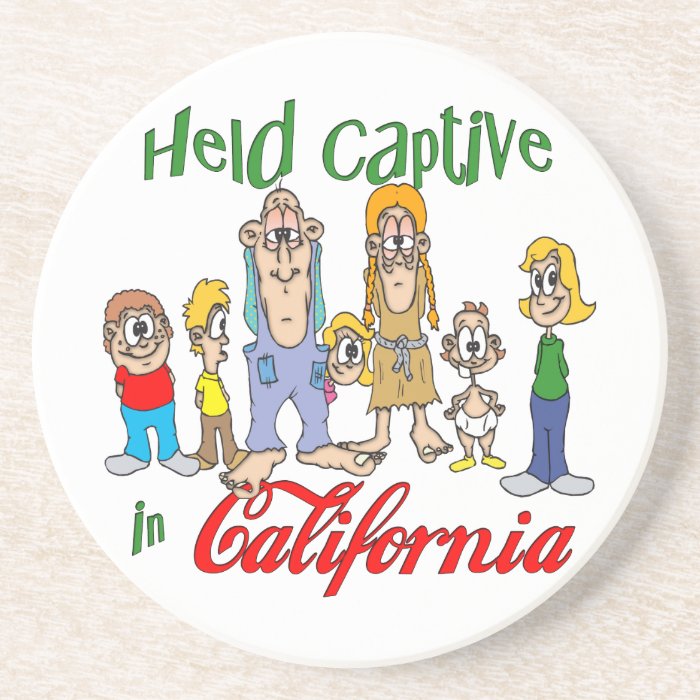 California Funny Trailer Park Sandstone Coaster