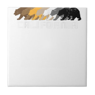 California Gay Bear Distressed Ceramic Tile