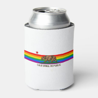 California Gay Pride Flag Can Cooler