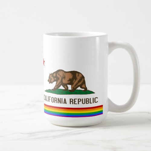 California Gay Pride Flag Coffee Mug