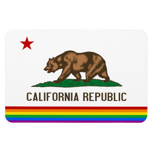 California Gay Pride Flag Magnet