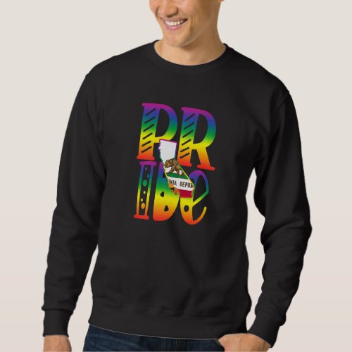 California Gay Pride In Block Letters Sweatshirt