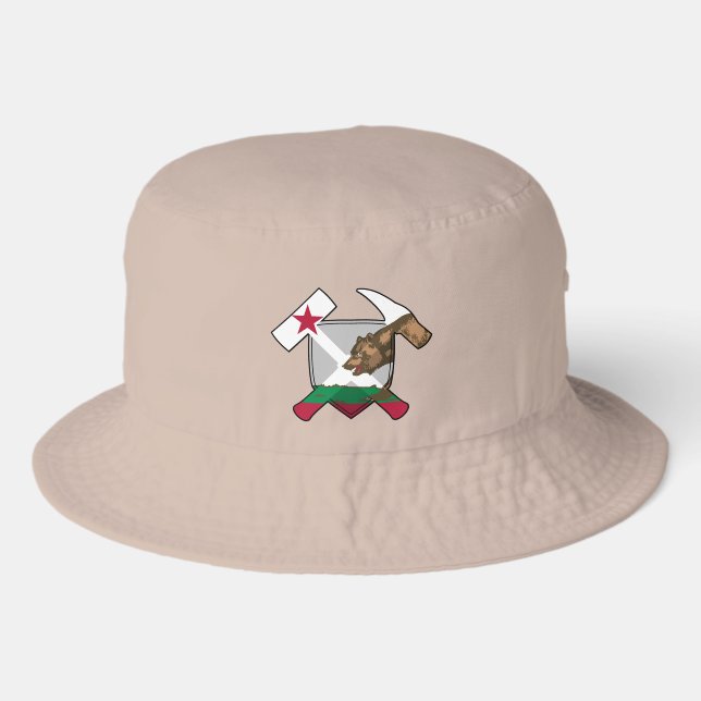 California Geologist's Rock Hammer Logo Bucket Hat (Front)