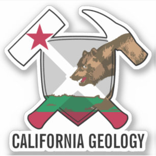 California Geology State Flag Vinyl Sticker