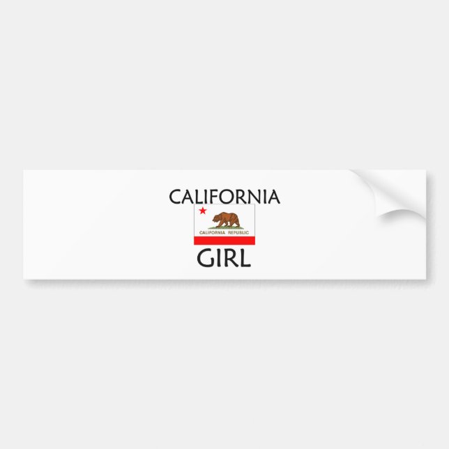 CALIFORNIA GIRL BUMPER STICKER (Front)