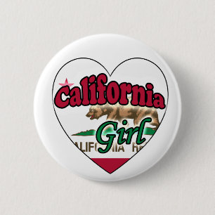 California Girl Pinback Button