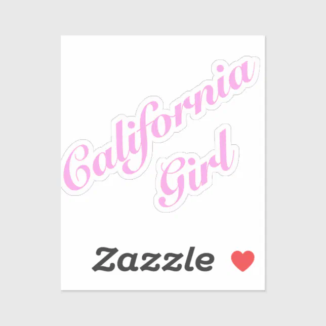 California Girl Sticker | Zazzle