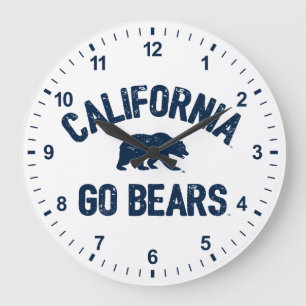 California Go Bears Blue Large Clock