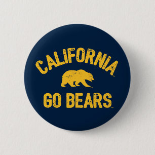 California Go Bears Gold Button