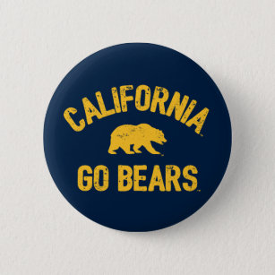 California Go Bears Gold Button
