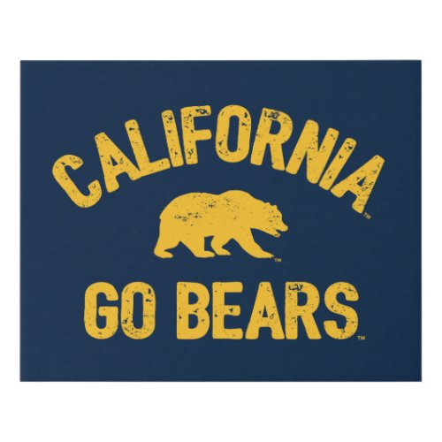 California Go Bears Gold Faux Canvas Print
