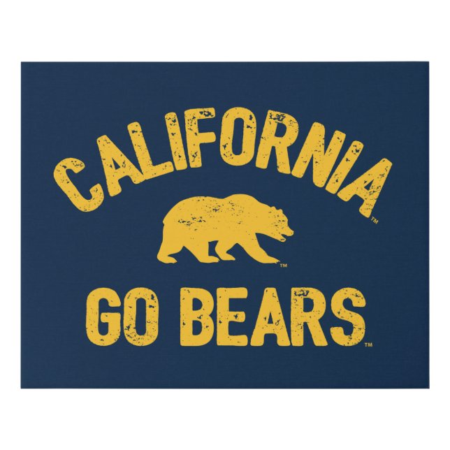 California Go Bears Gold Faux Canvas Print (Front)