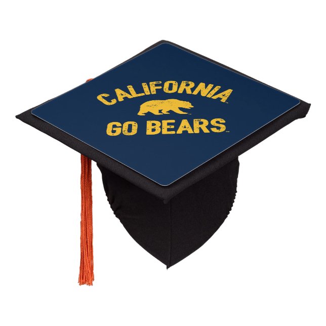 California Go Bears Gold Graduation Cap Topper (Angled)