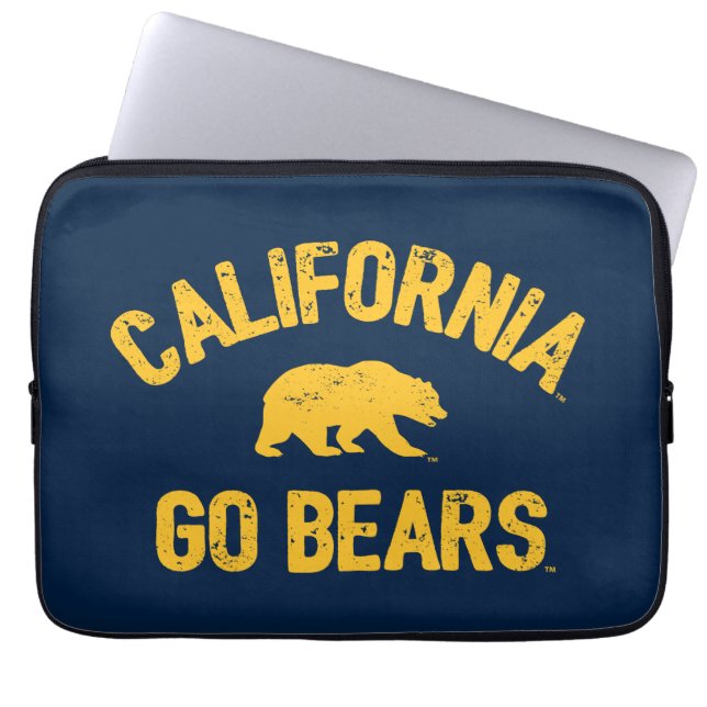 California Go Bears Gold Laptop Sleeve (Front)