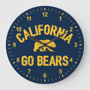 California Go Bears Gold Large Clock