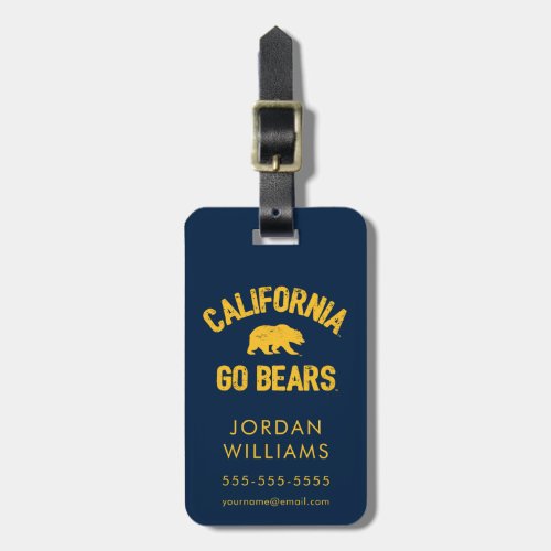 California Go Bears Gold Luggage Tag