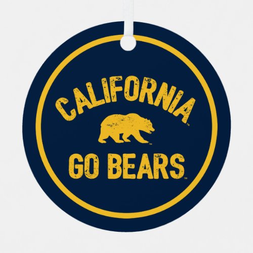 California Go Bears Gold Metal Ornament