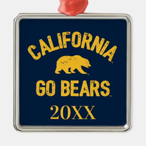 California Go Bears Gold Metal Ornament