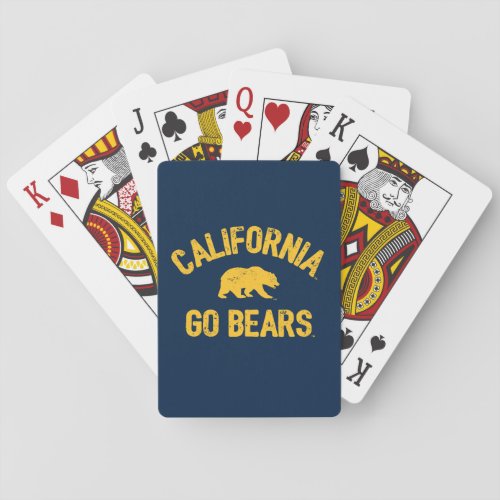 California Go Bears Gold Playing Cards