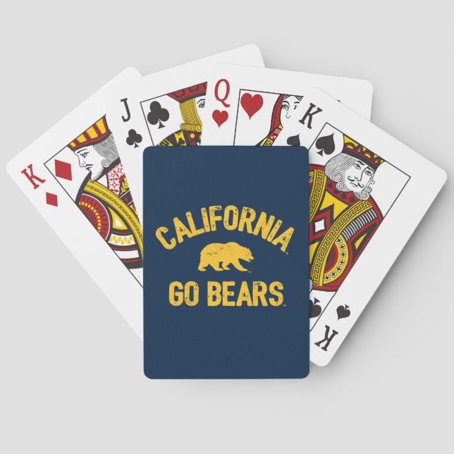 California Go Bears Gold Poker Cards (Back)