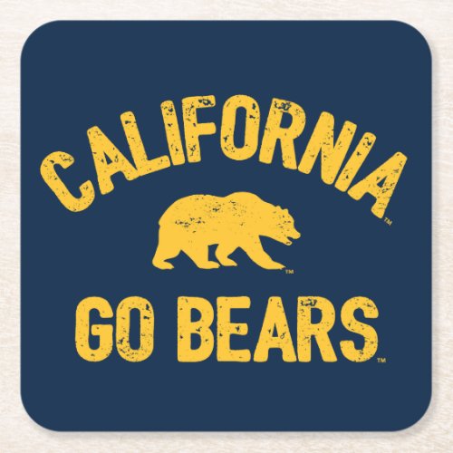 California Go Bears Gold Square Paper Coaster