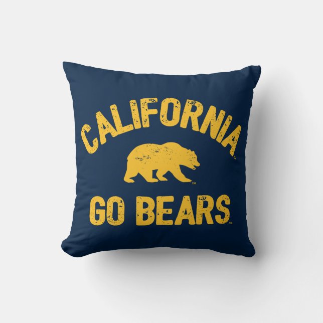 California Go Bears Gold Throw Pillow (Front)