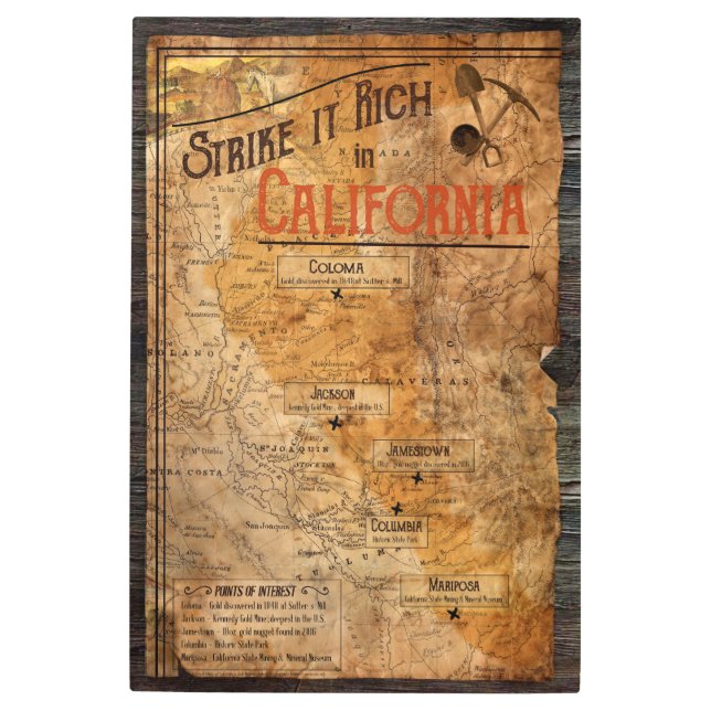 California Gold Rush  Metal Print (Front)